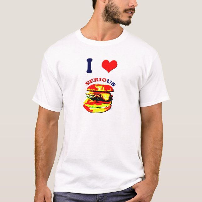 Camiseta Eu Adoro Sérios Burgers (Frente)