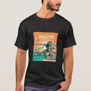 Camiseta Eu adoro Singapura Souvenirs Tshirt Cingapura M