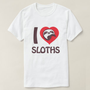 Camiseta Eu adoro Sloths