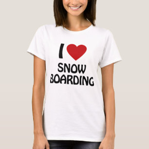 Camiseta Eu adoro snowboard