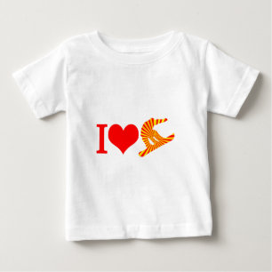 Camiseta Eu adoro snowboard