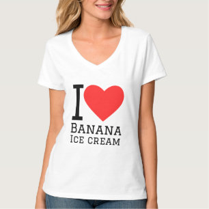 Camiseta Eu adoro sorvete de banana