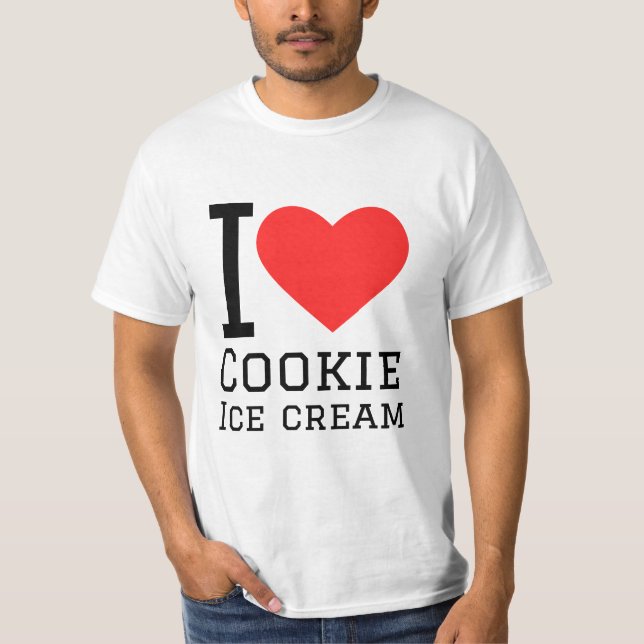 Camiseta Eu adoro sorvete de biscoito (Frente)