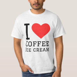 Camiseta Eu adoro sorvete de café