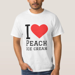 Camiseta Eu adoro sorvete de pêssego