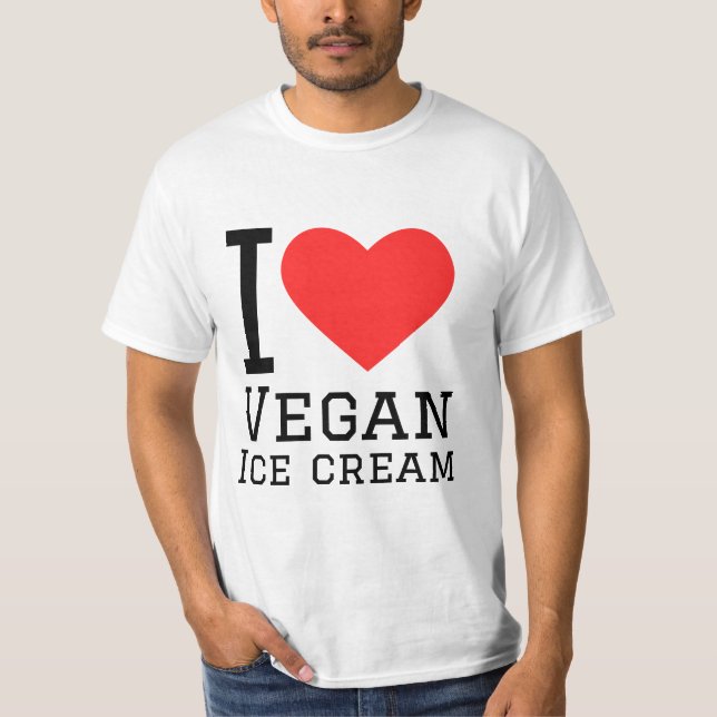 Camiseta Eu adoro sorvete de vegan (Frente)