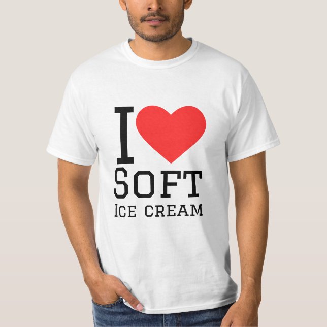 Camiseta Eu adoro sorvete suave (Frente)
