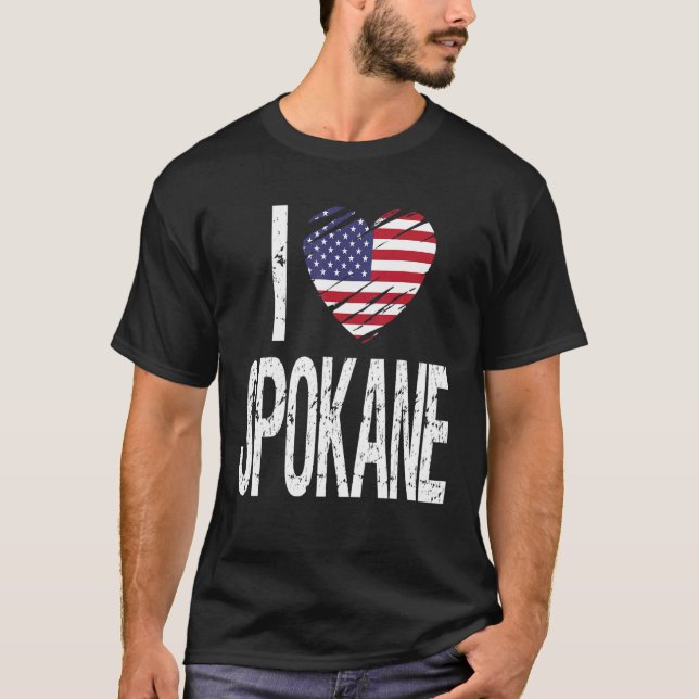 Camiseta Eu Adoro Spokane (Frente)