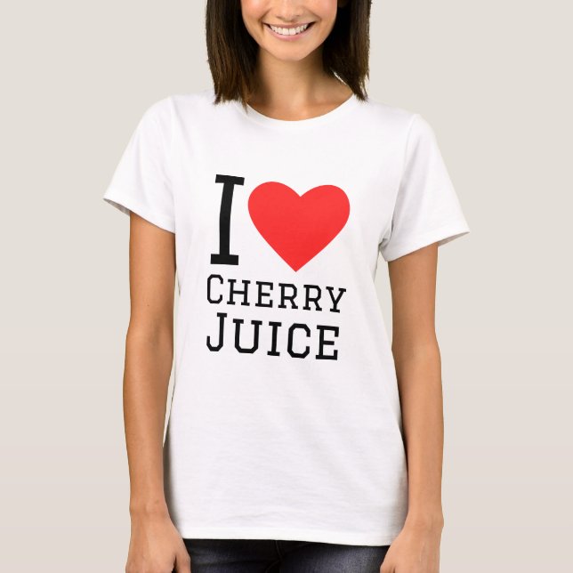 Camiseta Eu adoro suco de cereja (Frente)