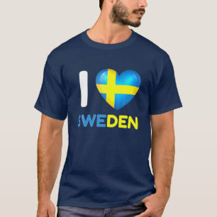 Camiseta Eu adoro Suecia I Heart Swedish Suecia Family