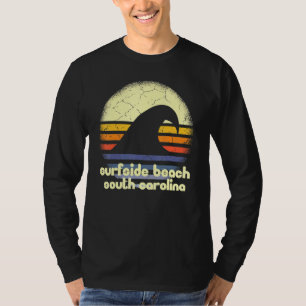 Camiseta Eu Adoro Surfside Beach South Carolina Ocean Wave 