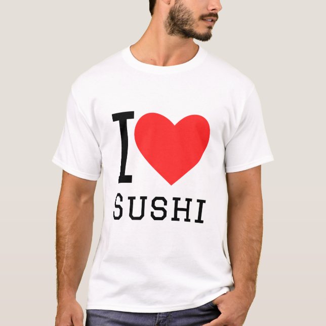 Camiseta Eu adoro sushi (Frente)