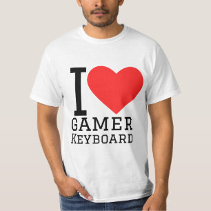 Camiseta Eu adoro teclado de jogador