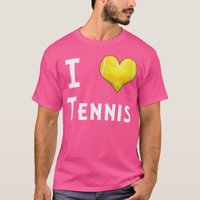 Camiseta Eu adoro Tênis Heart Tênis (Frente)