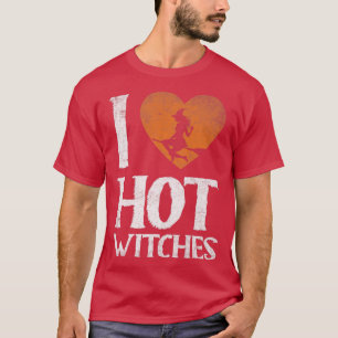 Camiseta Eu adoro Testemunhas Quentes Dia de as Bruxas engr
