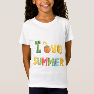 Camiseta Eu adoro texto de verão
