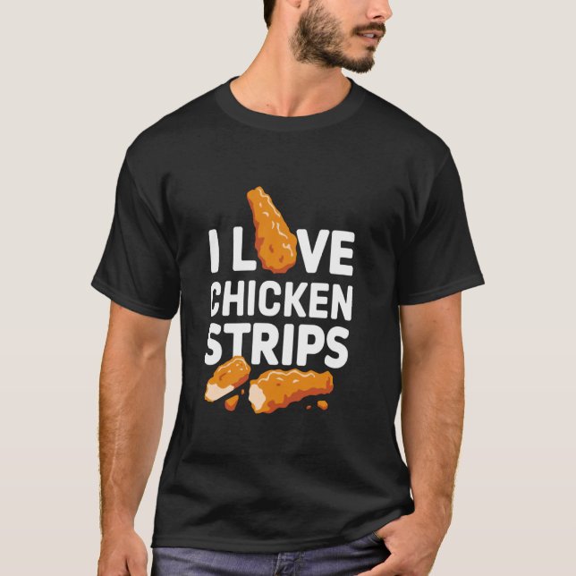 Camiseta Eu Adoro Tiras de Frango (Frente)
