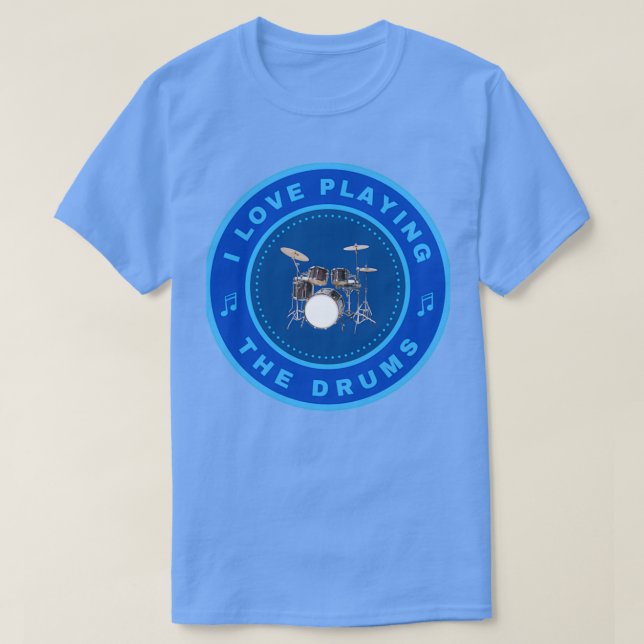 Camiseta Eu adoro tocar os tambores (2) (Frente do Design)