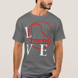 Camiseta Eu adoro tocar Piano para amante de pianista