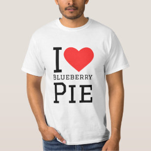 Camiseta Eu adoro torta de mirtilo