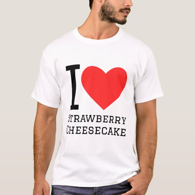 Camiseta Eu adoro torta de morango (Frente)