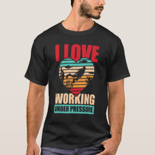 Camiseta Eu Adoro Trabalhar Mergulhando Scuba Merging Snork