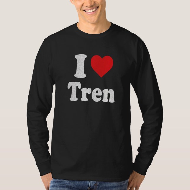 Camiseta Eu Adoro Tren Vintage Retro Distante (Frente)