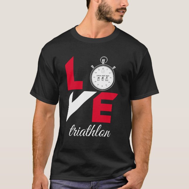 Camiseta Eu adoro triatlo (Frente)