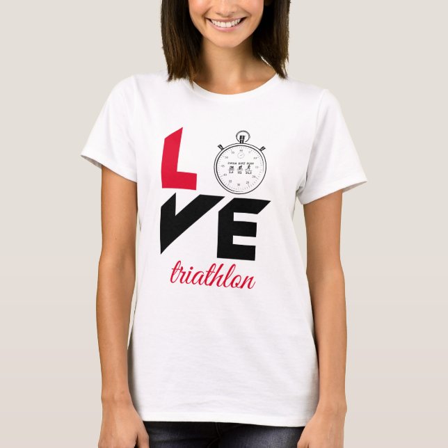 Camiseta Eu adoro triatlo (Frente)