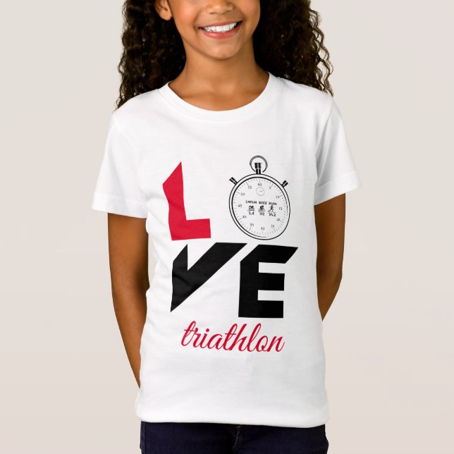 Camiseta Eu adoro triatlo (Frente)
