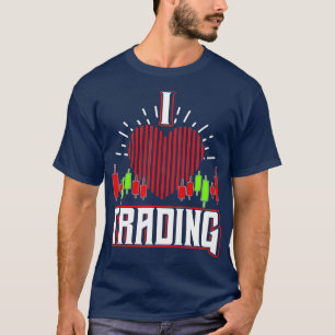 Camiseta Eu Adoro Trocar Stocks Forex Trader Heart 3