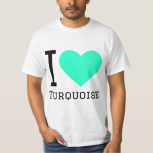 Camiseta Eu adoro turquesa