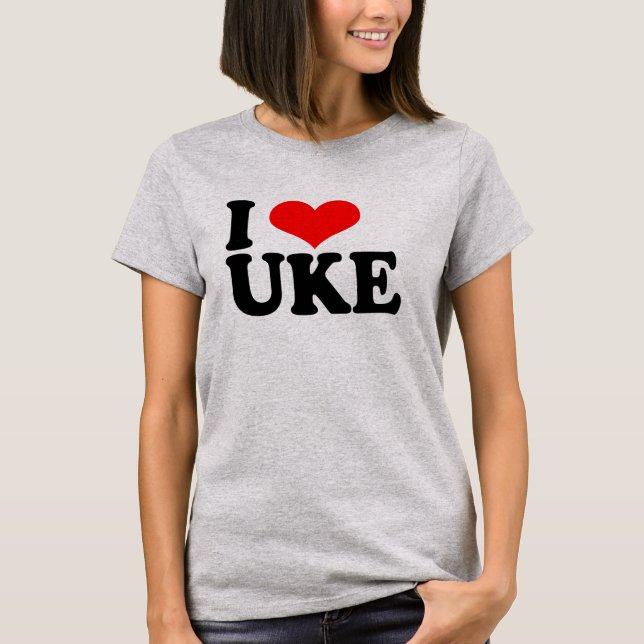Camiseta Eu Adoro Ukulele T Shirt (Frente)
