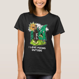 Camiseta Eu Adoro urinar fora do Bebendo de acampamento ret