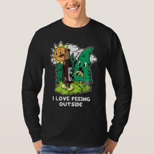 Camiseta Eu Adoro urinar fora do Bebendo de acampamento ret