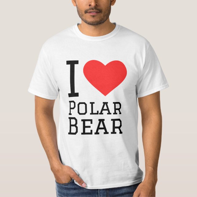 Camiseta Eu adoro urso polar (Frente)