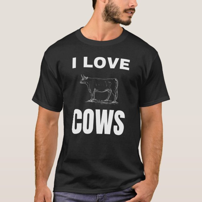 Camiseta Eu adoro vacas (Frente)