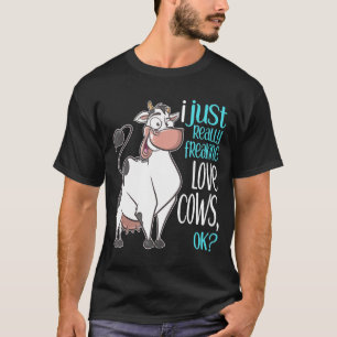 Camiseta Eu Adoro Vacas Engraçadas    Para Crianças Adult