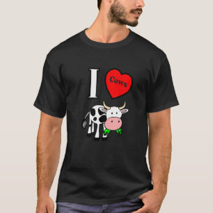 Camiseta Eu adoro vacas  Eu amo vacas