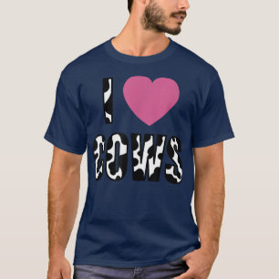 Camiseta Eu Adoro Vacas Fazenda Animal Fazendo Funny Farmer