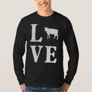Camiseta Eu Adoro Vacas Vaca Fazenda Farmeira Leiteira