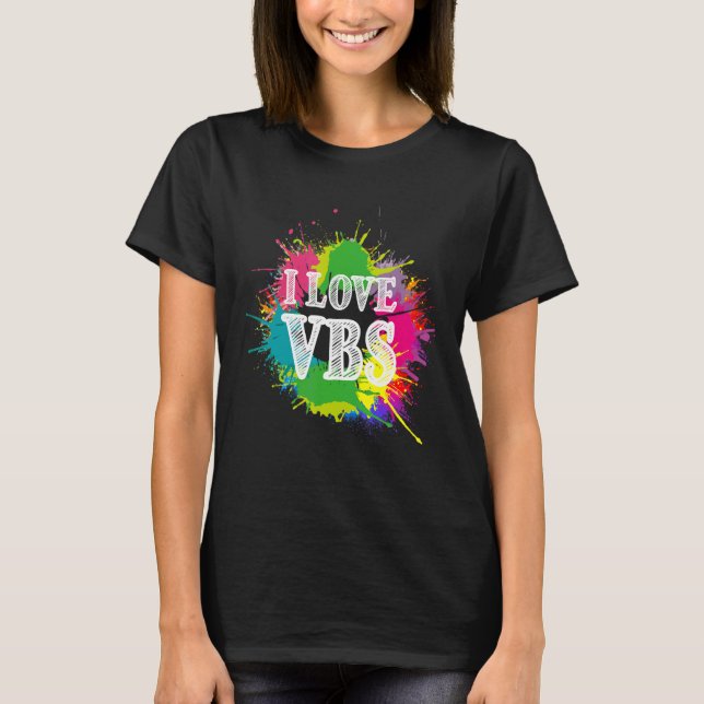 Camiseta Eu Adoro Vbs Férias Bíblia Pintor De Escola (Frente)