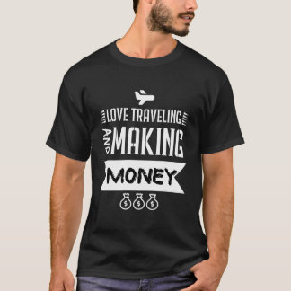 Camiseta Eu Adoro Viajar E Fazer Viajar Negócios