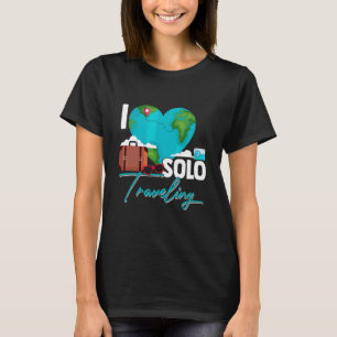 Camiseta Eu Adoro Viajar Solo