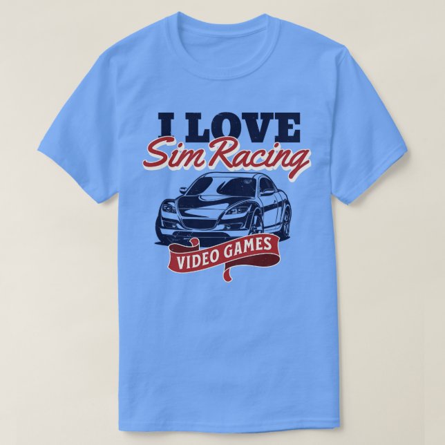 Camiseta Eu Adoro Videos games De Corrida Sim (Frente do Design)