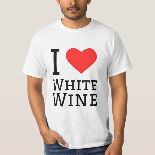 Camiseta Eu adoro vinho branco (Frente)