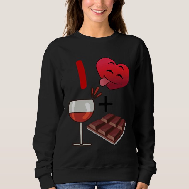 Camiseta Eu Adoro Vinho E Chocolate (Frente)