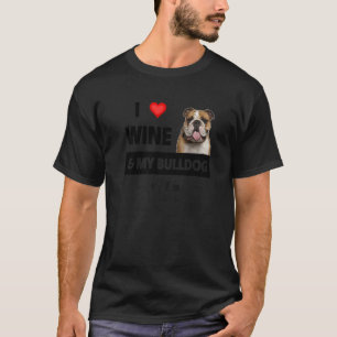 Camiseta Eu Adoro Vinho E Meu Cachorro Inglês Mãe Pai Dri