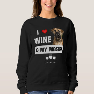 Camiseta Eu Adoro Vinho E Minha Maçã Mãe Pai Bullmastiff Do