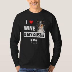 Camiseta Eu Adoro Vinho E Minha Mãe Aussie Pai Sheph Austra